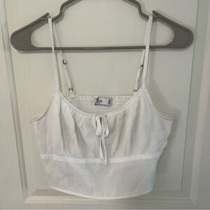 Hollister Shirred Bust Cropped Tank Top